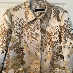 Metallic floral paisley jacket.